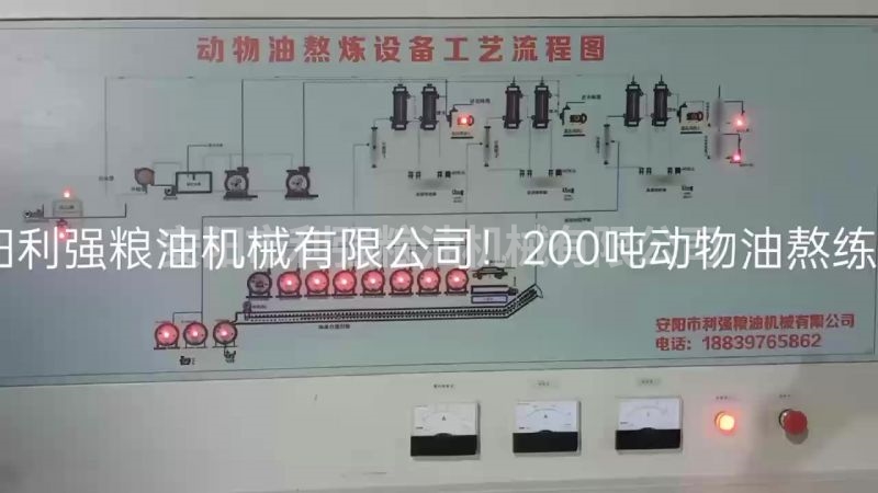 安徽潤(rùn)泰200噸動(dòng)物油熬煉生產(chǎn)線